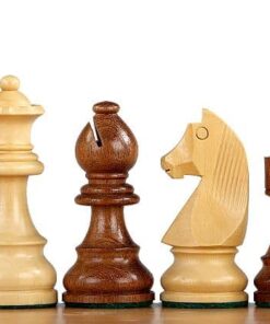 Jeu d'échec & Echiquier Allemand Staunton Acacia / Boxwood Chess Morceaux 3